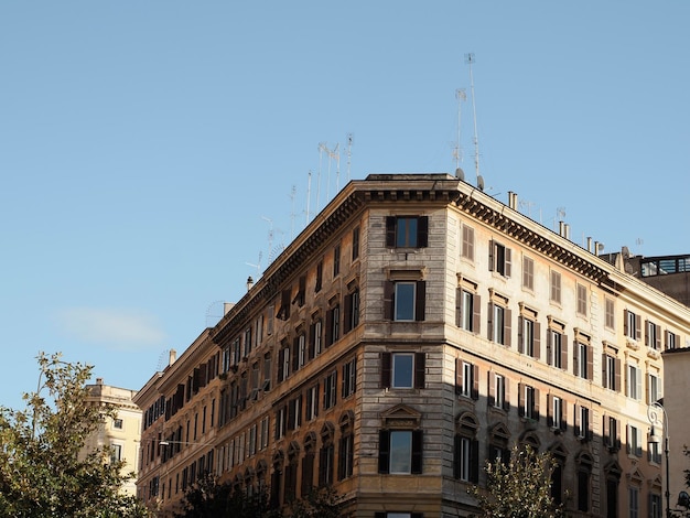 Vista de los edificios del distrito de roma monti