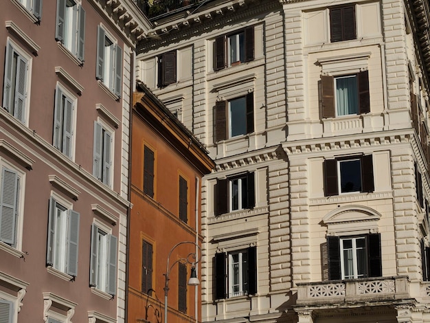 Vista de los edificios del distrito de roma monti