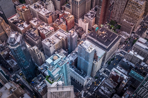 Foto vista em alto ângulo da paisagem urbana