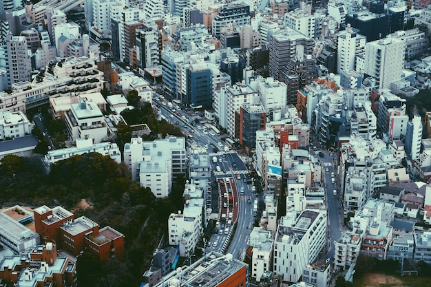 Vista em alto ângulo da paisagem urbana