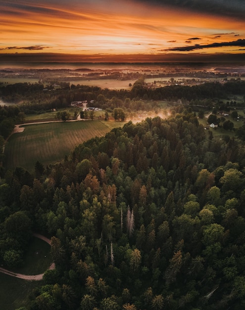 Vista em alto ângulo da paisagem urbana
