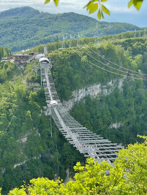 Foto vista em alto ângulo da ponte