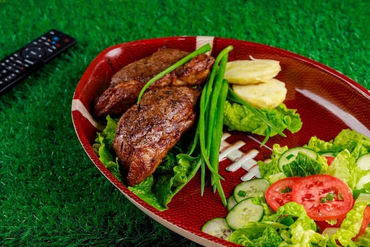 Bife de Fraldinha com Salada Verde