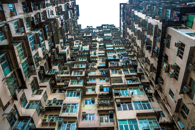 Foto vista em alto ângulo de edifícios residenciais