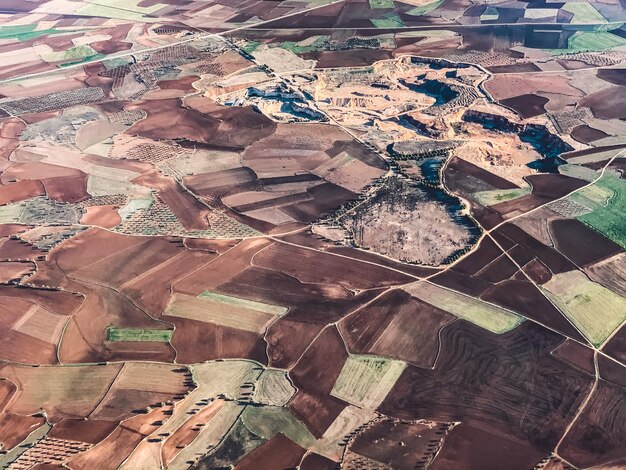 Foto vista em alto ângulo de uma paisagem dramática