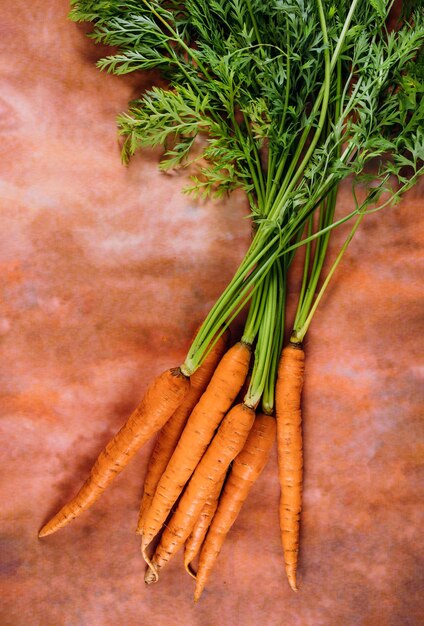 Foto vista em alto ângulo de vegetais na mesa