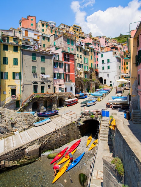 Vista em Cinque Terre, Itália