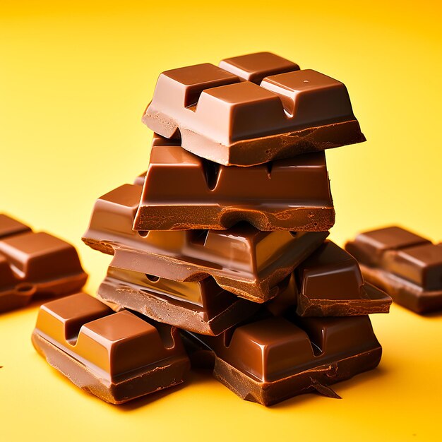 Vista em close-up do conceito de delicioso chocolate gerado pela IA