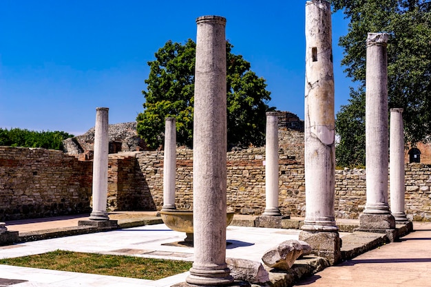 Vista em Felix Romuliana, restos mortais do palácio do imperador romano Galerius perto de Zajecar, Sérvia. É Patrimônio Mundial da UNESCO desde 2007.