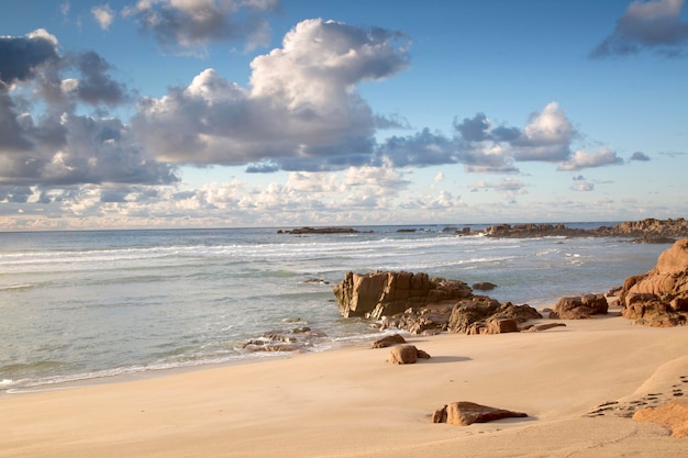 Vista em Forcados Point Beach, Costa de la Muerte, Galiza, Espanha