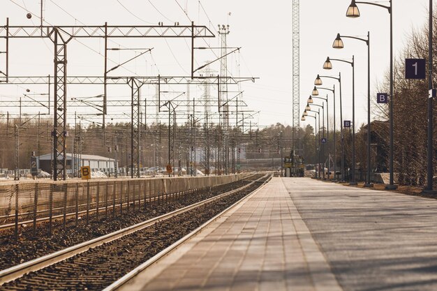 Vista de una estación de tren en Lappeenranta Finlandia