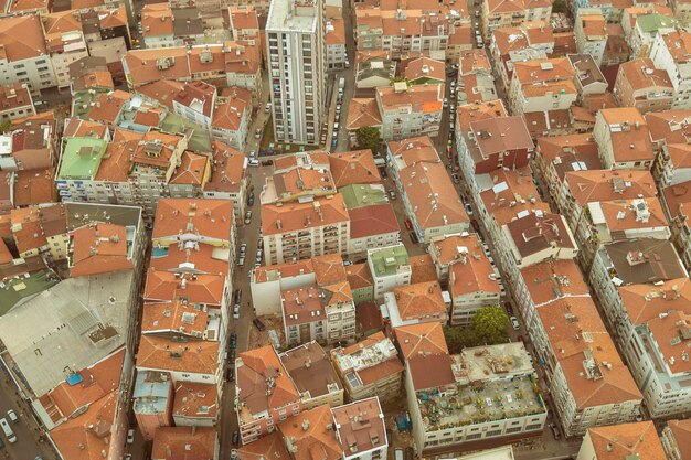 La vista de Estambul desde el aire nos muestra una increíble puesta de sol