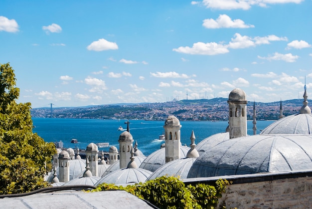 Una vista de Estambul y el Bósforo desde el mirador de la Mezquita de Suleymaniye