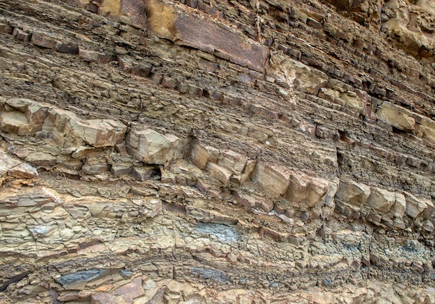Vista de la estructura de una piedra natural.