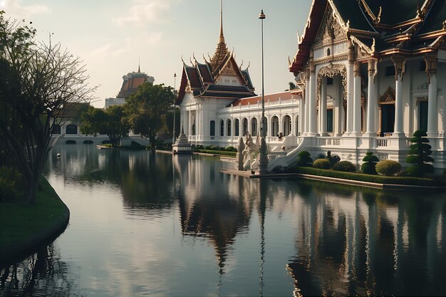 Vista del exterior de la Casa del Palacio Real en Tailandia