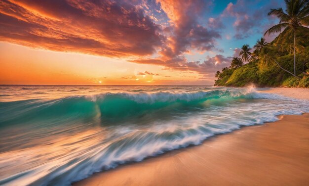 Una vista fantástica de las olas tranquilas del mar