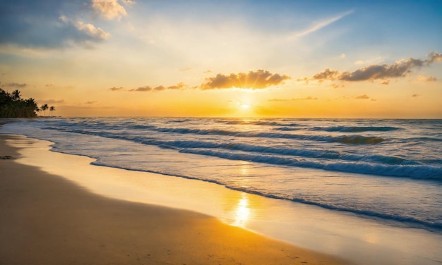 Una vista fantástica de las olas tranquilas del mar