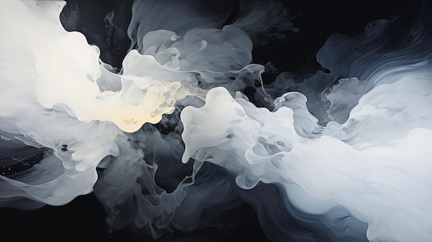 Vista del fluido abstracto en paleta monocromática imagen de degradado de humo generada fondo de pantalla de ai