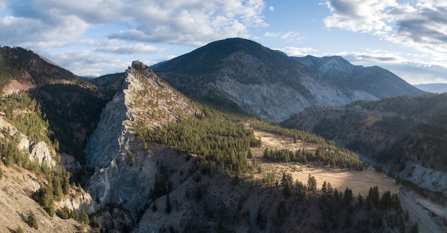 Vista de fondo del paisaje aéreo