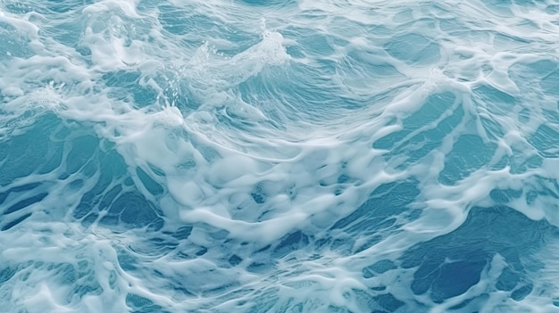 Vista de fondo de textura de espuma de mar hermosa natural desde arriba hd