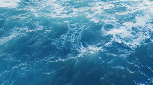 Vista de fondo de textura natural de las hermosas olas del océano desde arriba hd