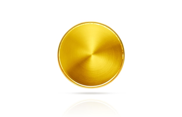 Vista frontal de moedas de ouro flutuando em fundo branco