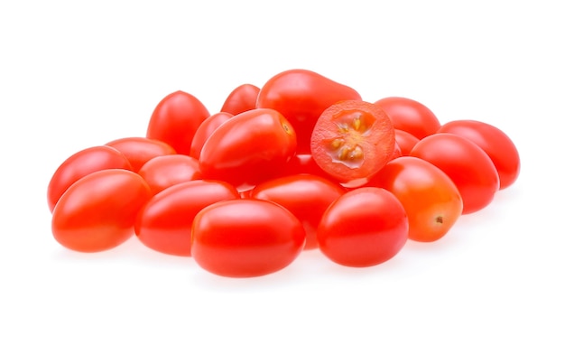 Vista frontal de tomates cereja