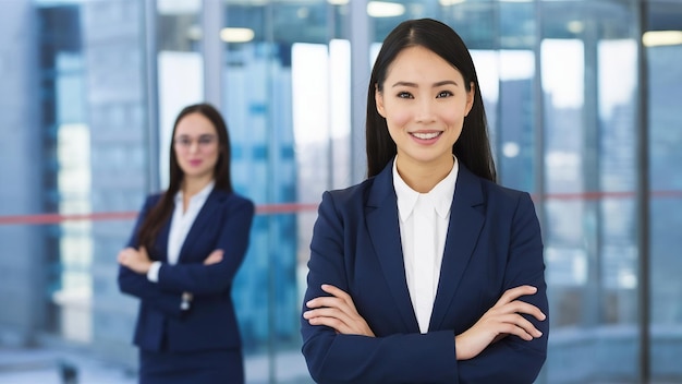 Vista frontal de uma elegante mulher de negócios