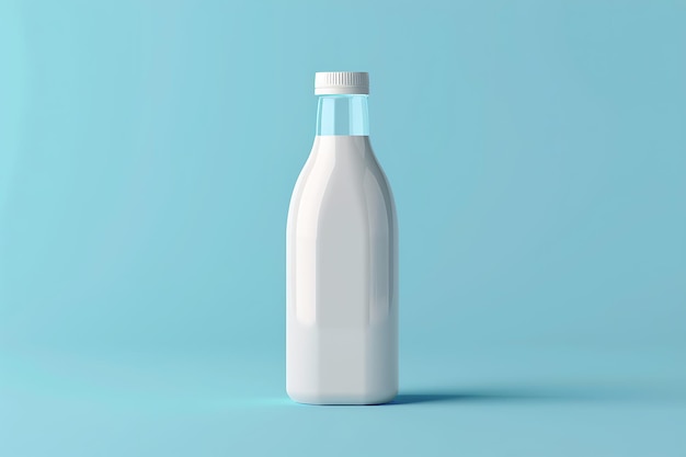 Vista frontal de uma garrafa de leite com espaço para cópias