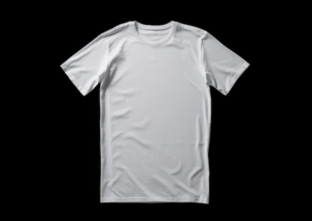 Vista frontal e traseira mockup de camiseta em fundo preto escuro mockup da camiseta