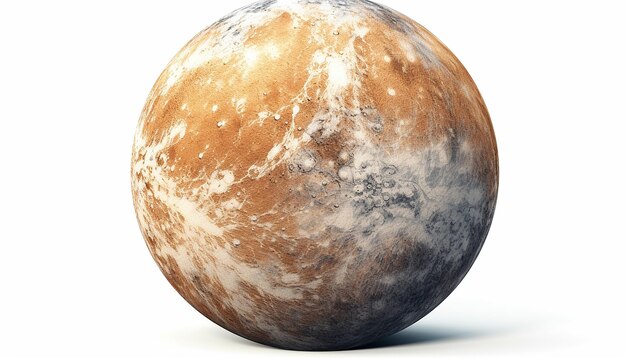 Vista frontal de la elevación celeste del planeta Mercurio