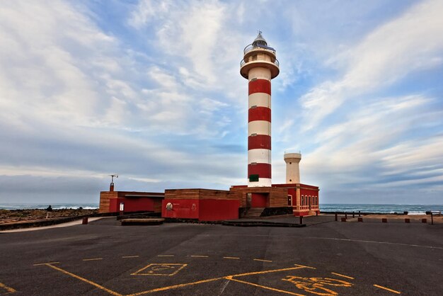 vista frontal del faro de El Cotillo, Fuerteventura