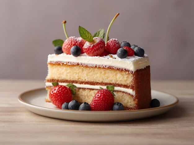 Vista frontal livre de um delicioso bolo com espaço de cópia Um pedaço de bolo de chocolate decorado com morango