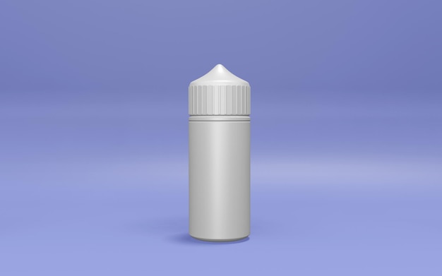 vista frontal de la maqueta de la botella cuentagotas de vape líquido