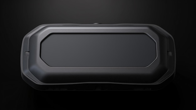 Vista frontal de un rastreador GPS a prueba de agua negro para bicicleta