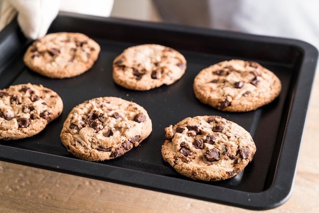 Foto vista de las galletas desde un ángulo alto