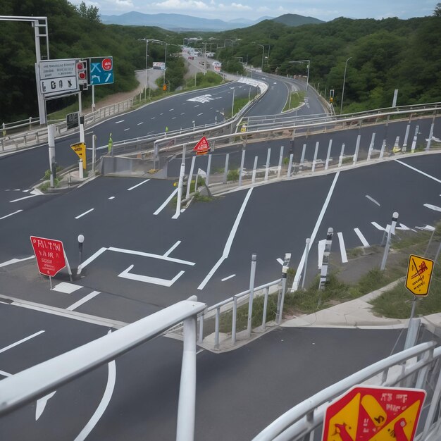 Foto vista general de las carreteras vacías en jerusalén israel bajo cierre 25 de septiembre de 2020