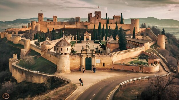 Foto vista general del castillo de cardona