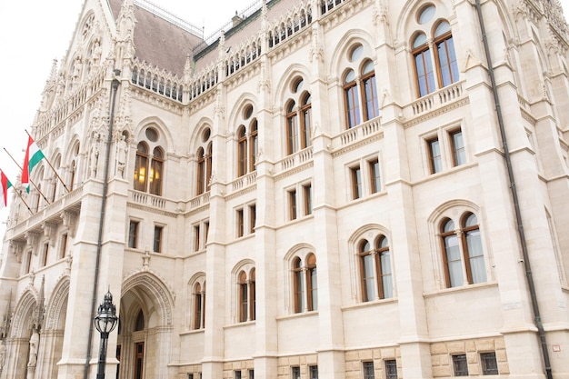 Vista general del Parlamento húngaro, Budapest.