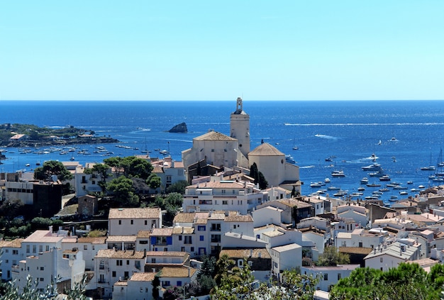 Vista geral, de, cadaques, costa brava, girona, espanha