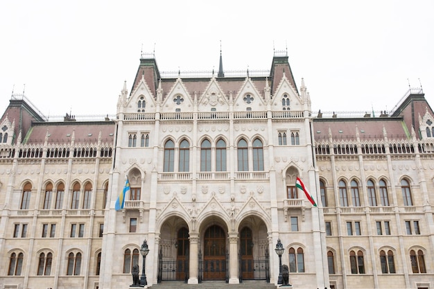 Vista geral do Parlamento Húngaro, Budapeste.