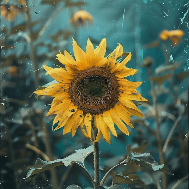 Vista del girasol en flor