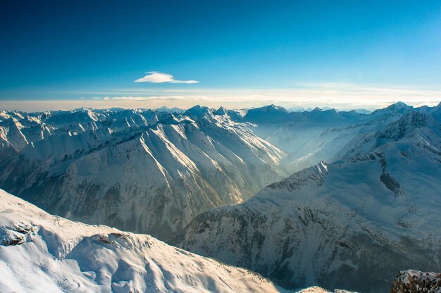 Vista del glaciar Hintertux cerca de Mayrhofen.