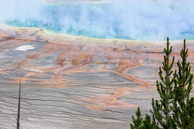 Vista del Grand Prismatic Spring en Yellowstone.