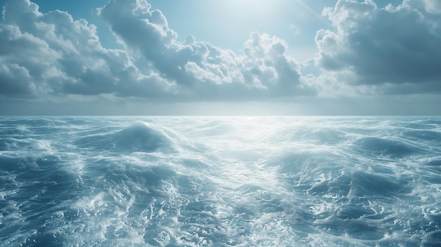 vista de granizo de cristal en el océano marino