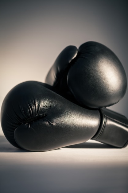 Vista de guantes de boxeo