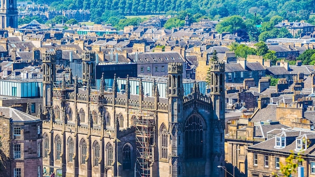 Vista HDR da cidade de Edimburgo