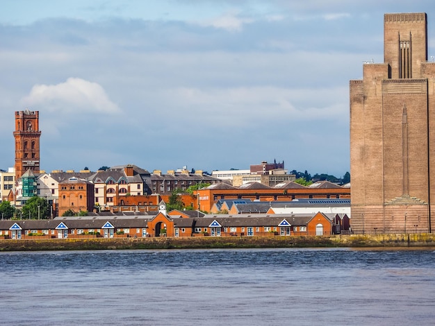 Vista HDR de Birkenhead em Liverpool