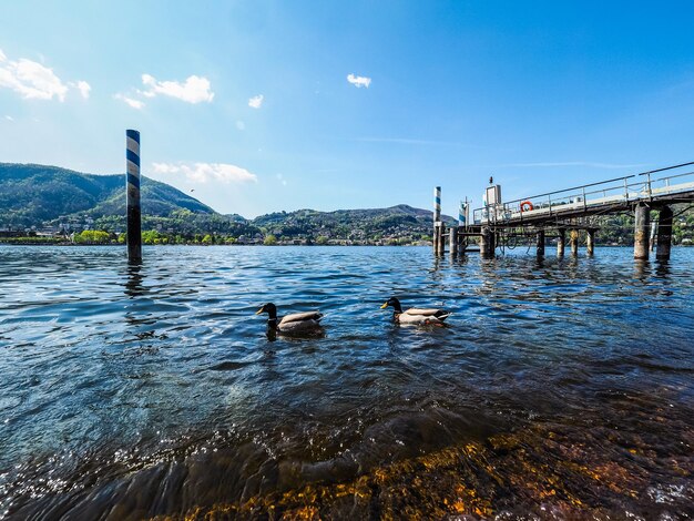 Vista HDR do Lago Como