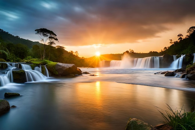 Foto una vista hermosa diferentes paisajes fotográficos coloridos ai ge hermosa foto de fondo muy bonita foto se